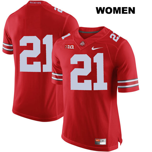Ohio State Buckeyes Women's Parris Campbell #21 Red Authentic Nike No Name College NCAA Stitched Football Jersey II19N71EB